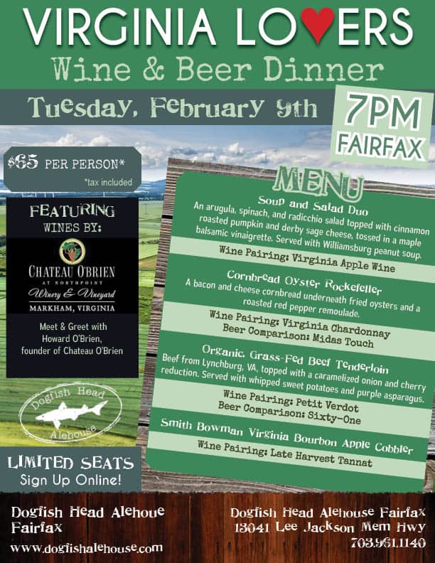 Sweetheart's Smothered in Hugs Beer Dinner - Dogfish Head Alehouse