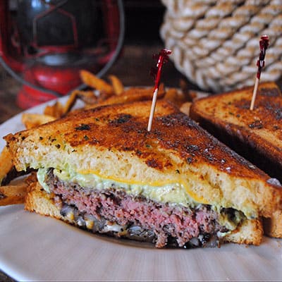 Andy’s Texas Toast Triple Cheese Burger