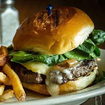 Spinach Brie Burger