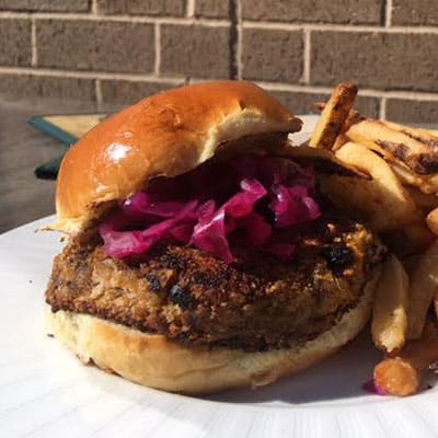 Keisha’s Sweet Potato & Black Bean Burger