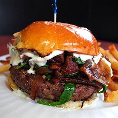 Keanu’s Spinach & Goat Cheese Burger