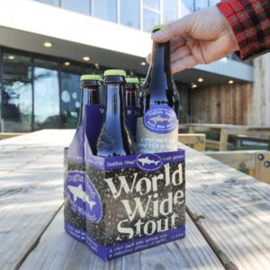 Bottles of World Wide Stout beer