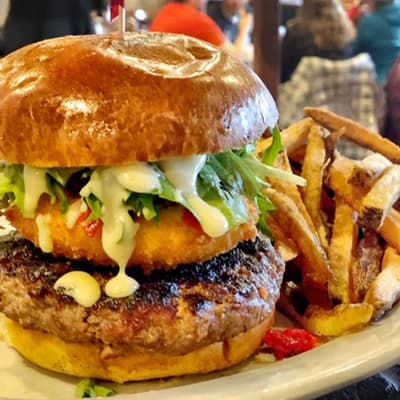 The Fried Goat Cheese Burger