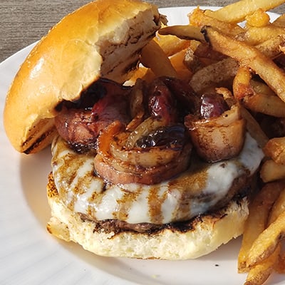 Bacon Wrapped Date Burger