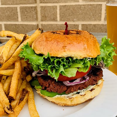The Beyond Delicious Burger Dogfish Head Alehouse Craft Beer Gaithersburg