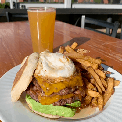 The Breakfast Burger Dogfish Head Alehouse Craft Beer Gaithersburg