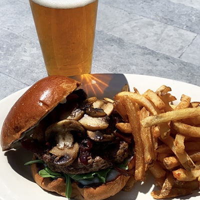 The Farm Fresh Cabernet Balsamic Burger Dogfish Head Alehouse Craft Beer Falls Church