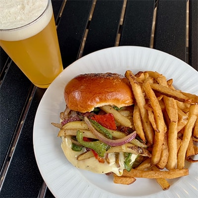 The Saltado Burger Dogfish Head Alehouse Craft Beer Gaithersburg