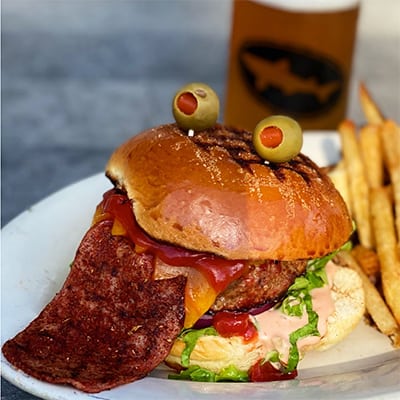 The Monster Burger Dogfish Head Alehouse Craft Beer Falls Church