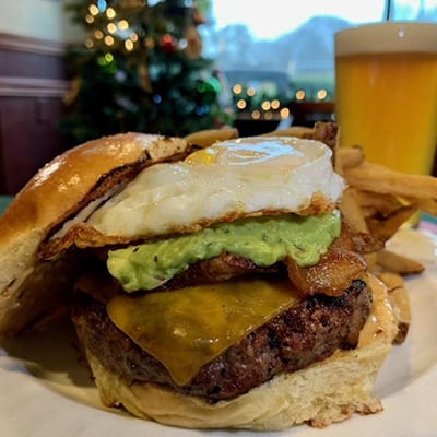 The Holiday Hangover Burger Dogfish Head Alehouse Craft Beer Gaithersburg