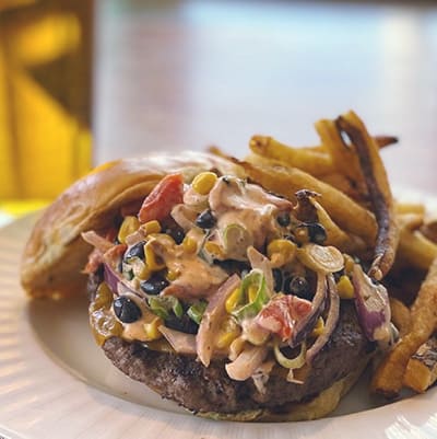 Spicy Southwest Burger Dogfish Head Alehouse Craft Beer Gaithersburg