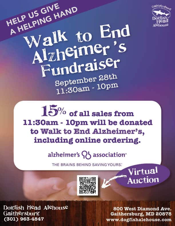 Walk to End Alzheimers Fundraiser at Dogfish Head Alehouse