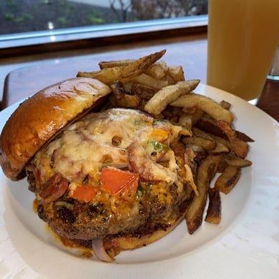 The Jambalaya Burger Dogfish Head Alehouse Craft Beer Gaithersburg