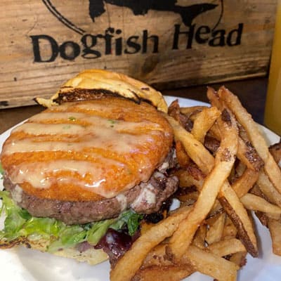The Honey I Fried The Goat Burger Dogfish Head Alehouse Craft Beer Gaithersburg