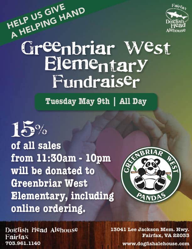 Greenbriar West Elementary Fundraiser at Dogfish